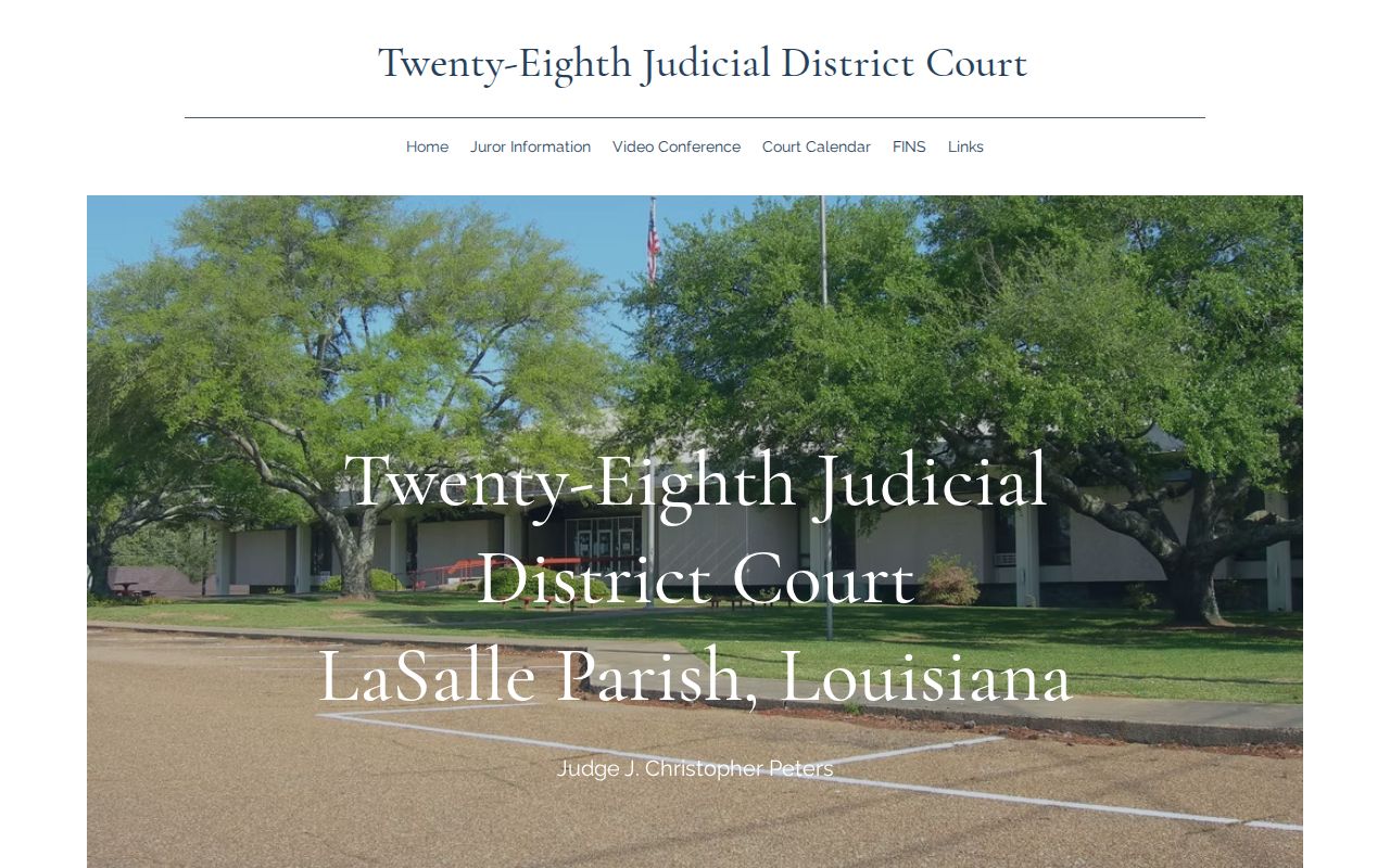 LaSalle Parish bench warrant routing through 28th Judicial District Court jurisdiction