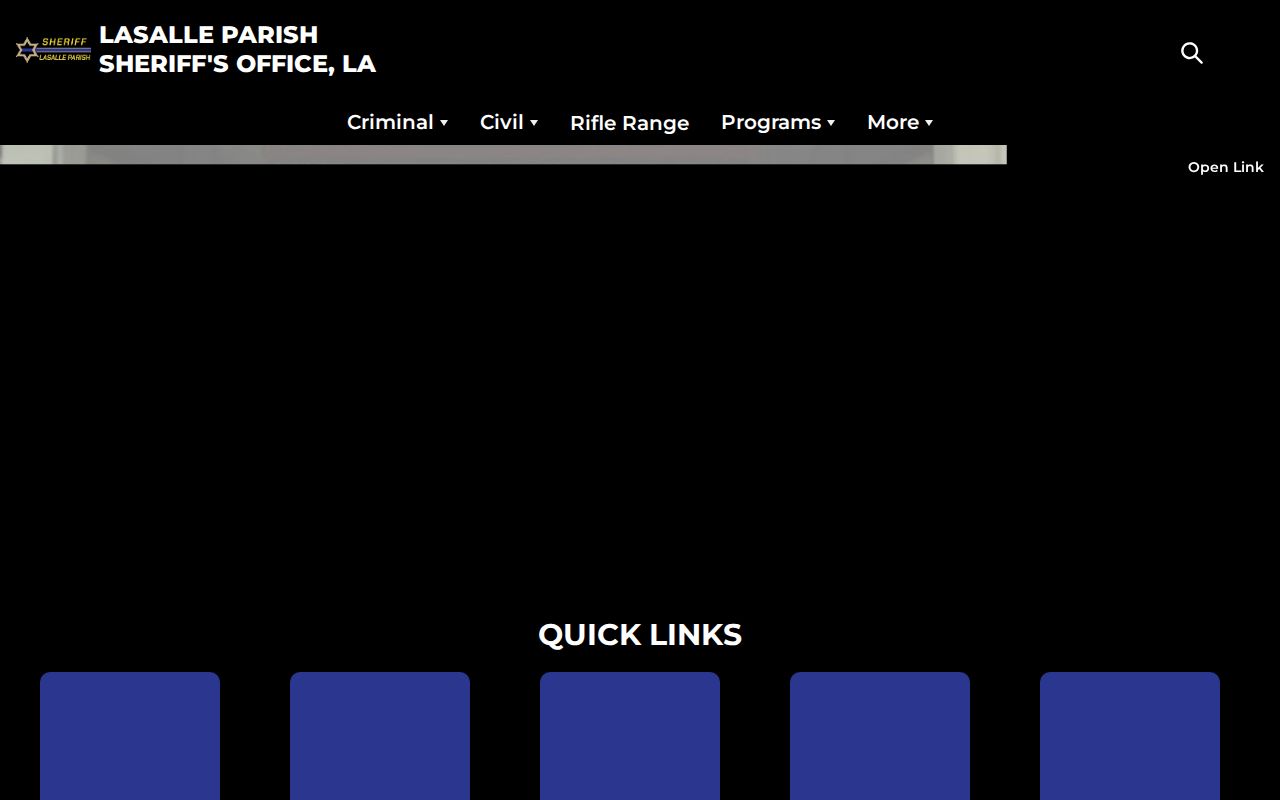 LaSalle Parish warrant records navigation on the sheriff office website